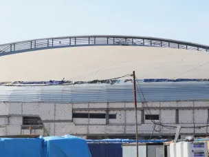 Готовность Ледового дворца на Стрелке в Нижнем Новгороде составляет 70%